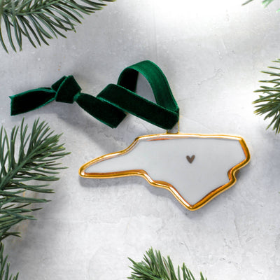 Handmade Porcelain Arkansas Ornament