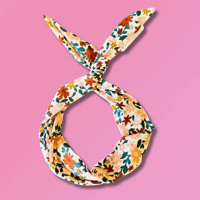 Boho Floral Wired Headband