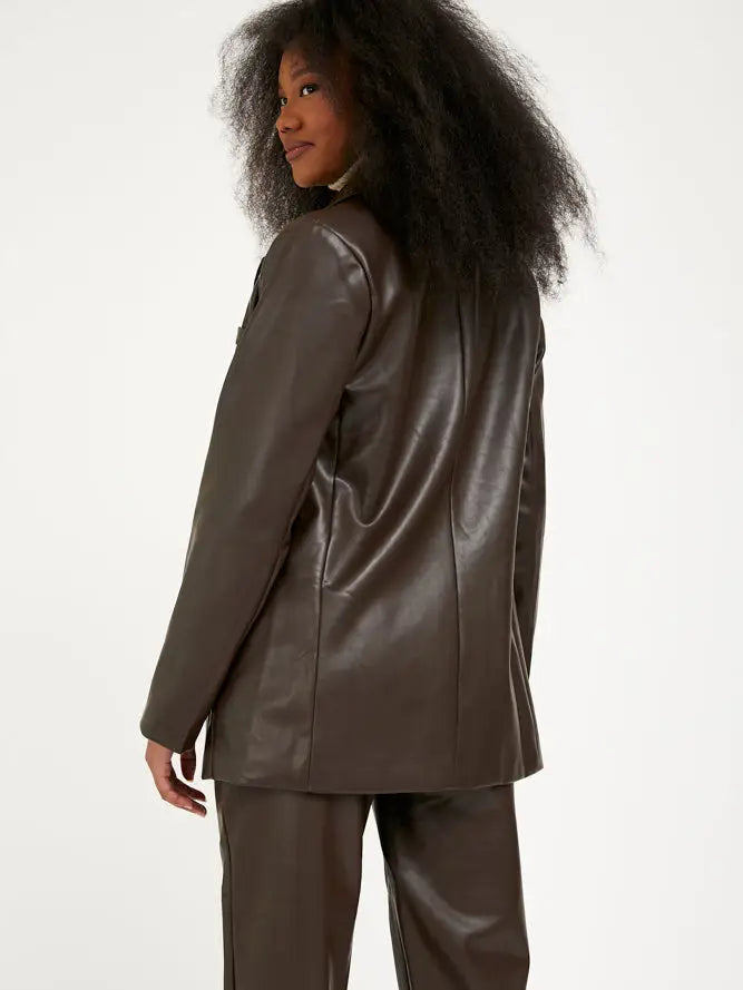 The Frankie Faux Leather Blazer