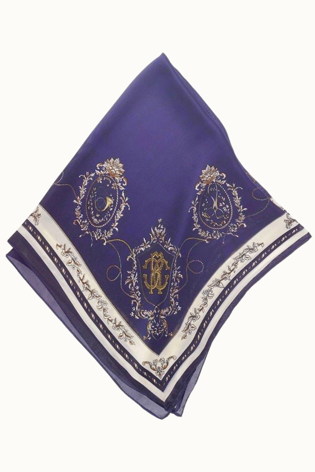 So Silky Satin Neckerchief Scarf - Navy
