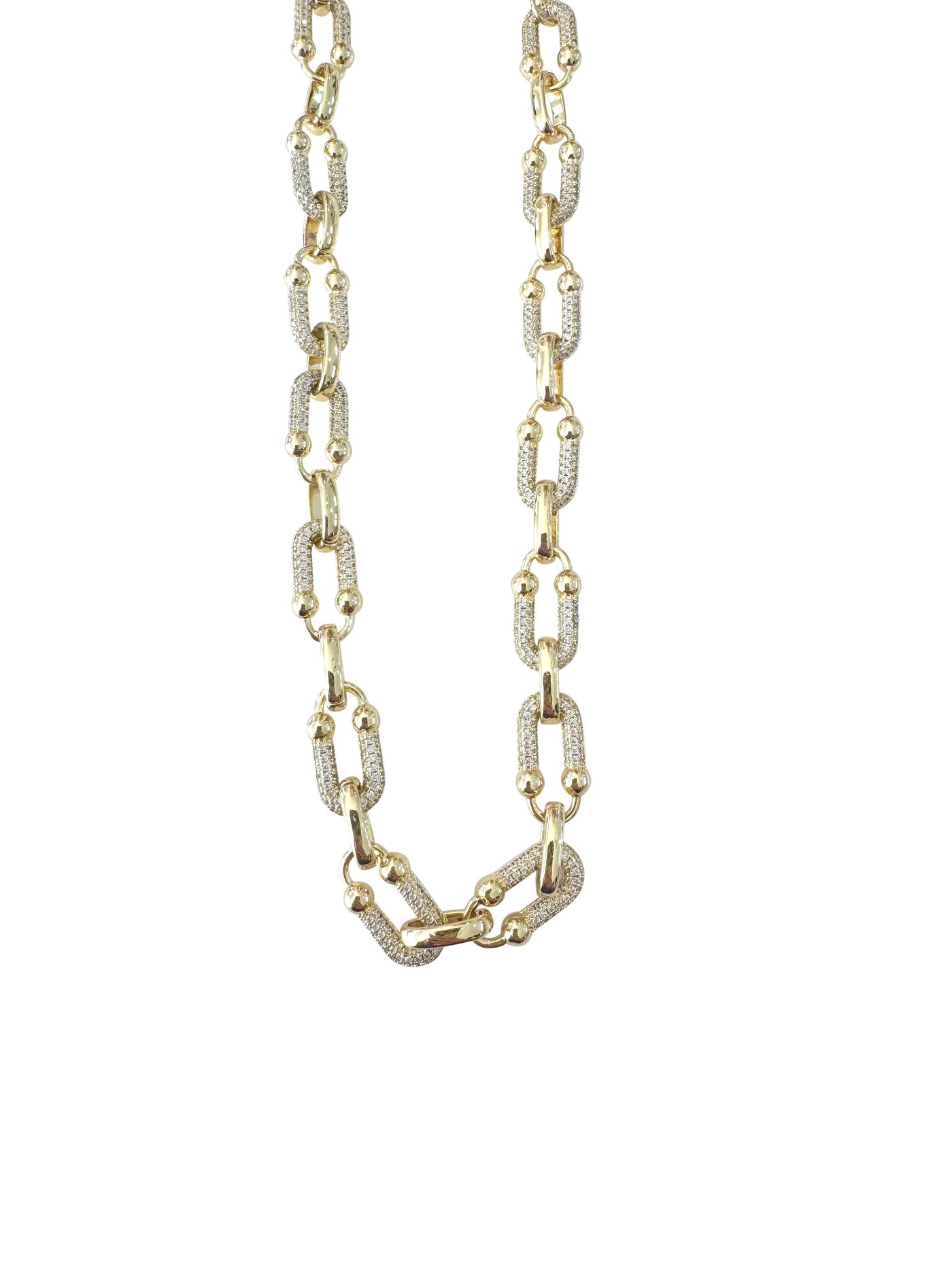 Goldie Chain Link CZ Necklace