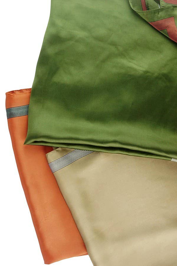 So Silky Satin Neckerchief Scarf - Olive