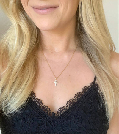 Crystal Cross Necklace