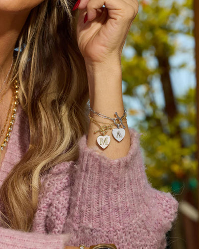 Baby Love Letters Charm Bracelet 6.5" | Melinda Maria