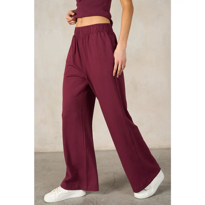 Cotton Modal Wide Leg Pants