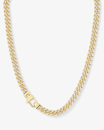 Pave Julian Cuban Chain Necklace 16" | Melinda Maria