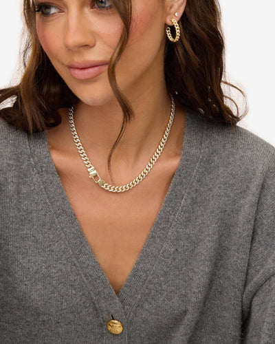 Pave Julian Cuban Chain Necklace 16" | Melinda Maria