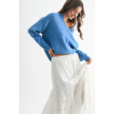 Cozy V-Neck Knit Sweater