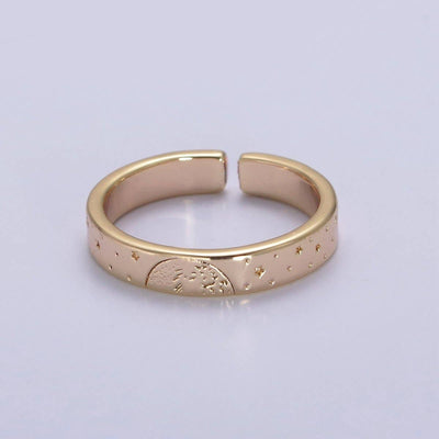 Adjustable Gold Celestial Astronomy Ring