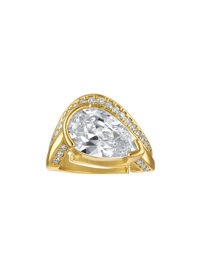 Dahlia Teardrop Ring