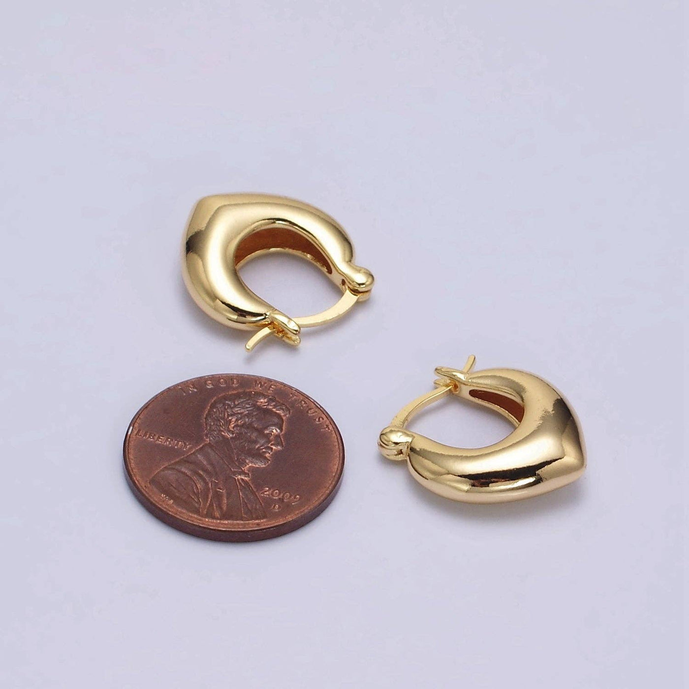 16K Gold Filled French Lock Hoop Earrings