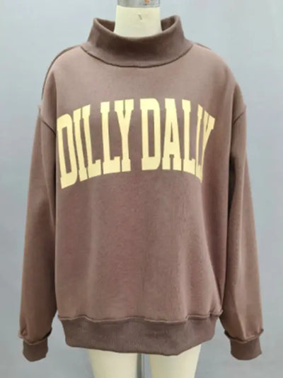 Dilly Dally Reversible Mockneck Sweatshirt