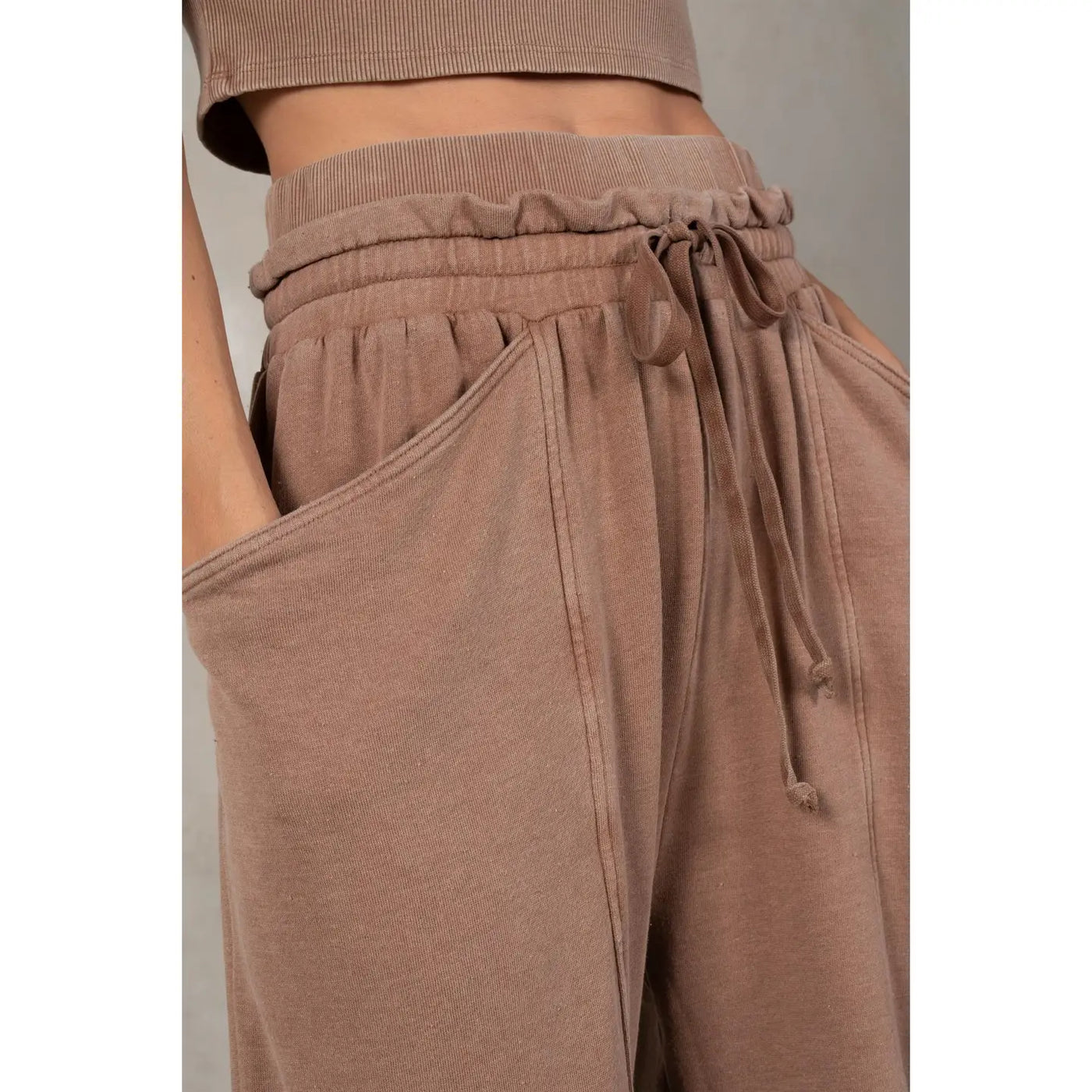 Double Layer Paper Bag Waistband Sweats