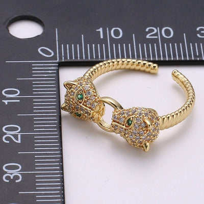 Adjustable Minimal Panther Ring