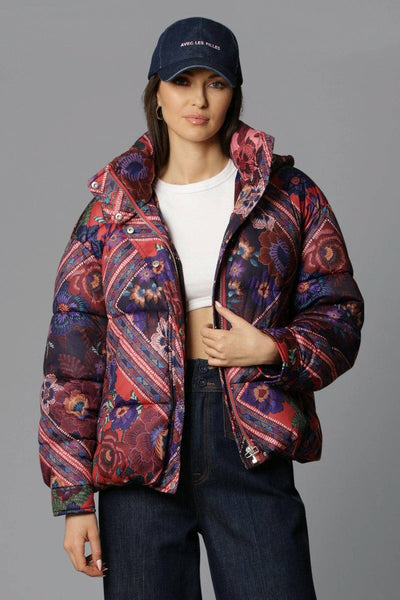Thermal Puff™ Hooded Patchwork Puffer Coat: Lolita Patchwork