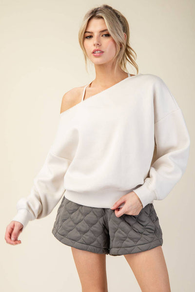 Off Shoulder Sweatshirt