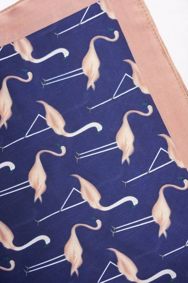 So Silky Satin Neckerchief Scarf - Flamingo