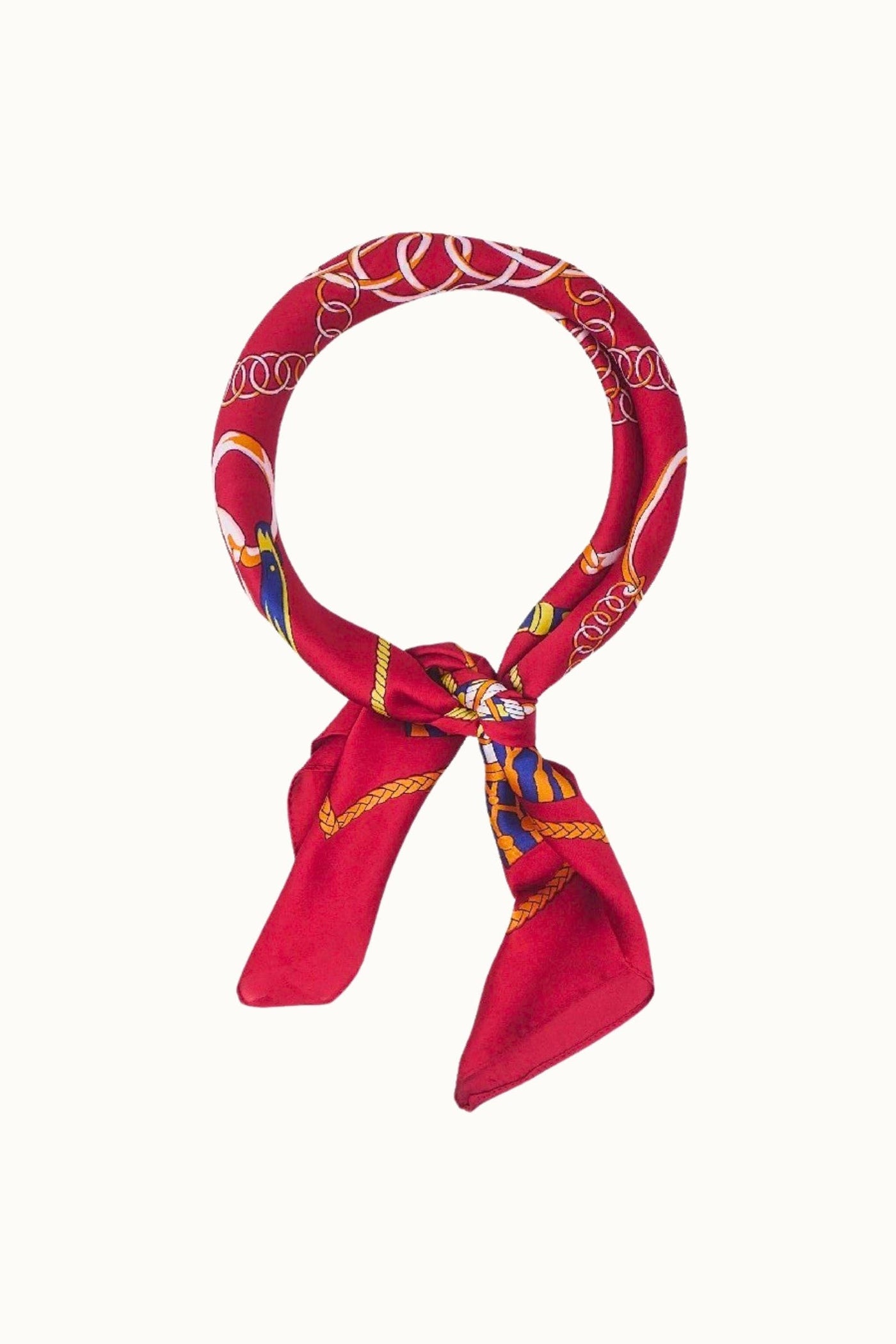 So Silky Satin Neckerchief Scarf - Red