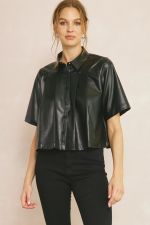 Angelina Leather Swing Top