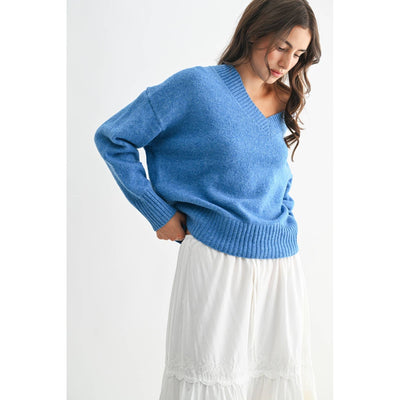 Cozy V-Neck Knit Sweater