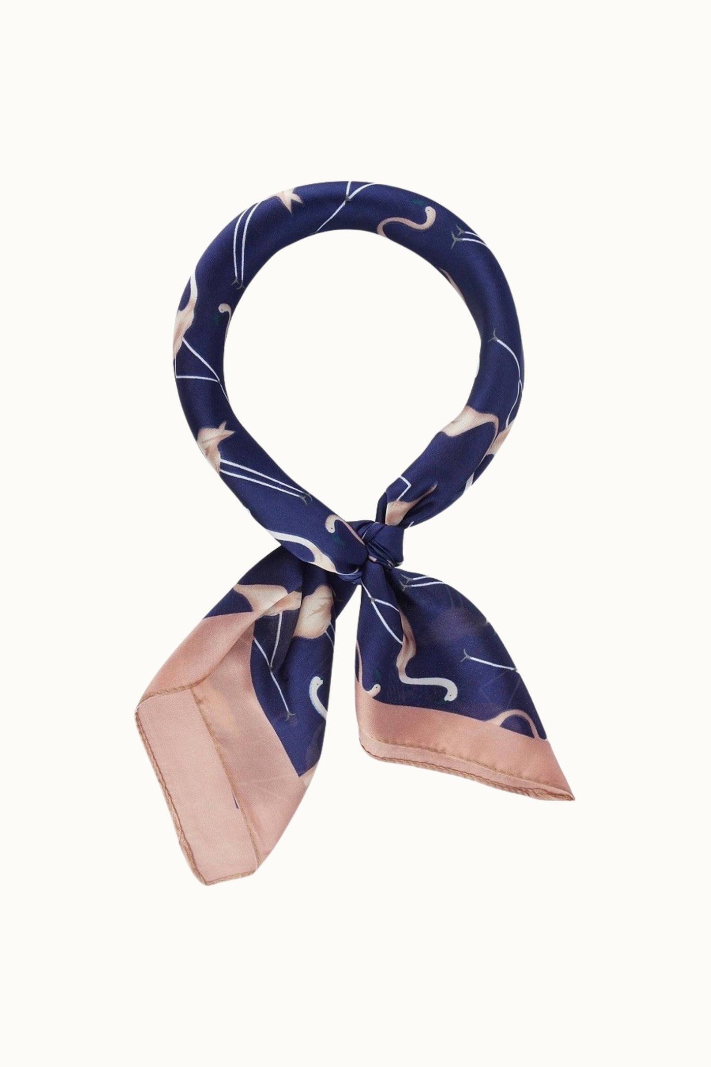 So Silky Satin Neckerchief Scarf - Flamingo