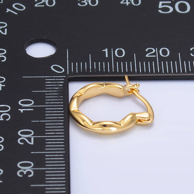 Twisted Gold Hoop Earrings