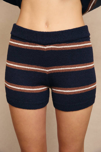 Collared Cardigan and Shorts Set