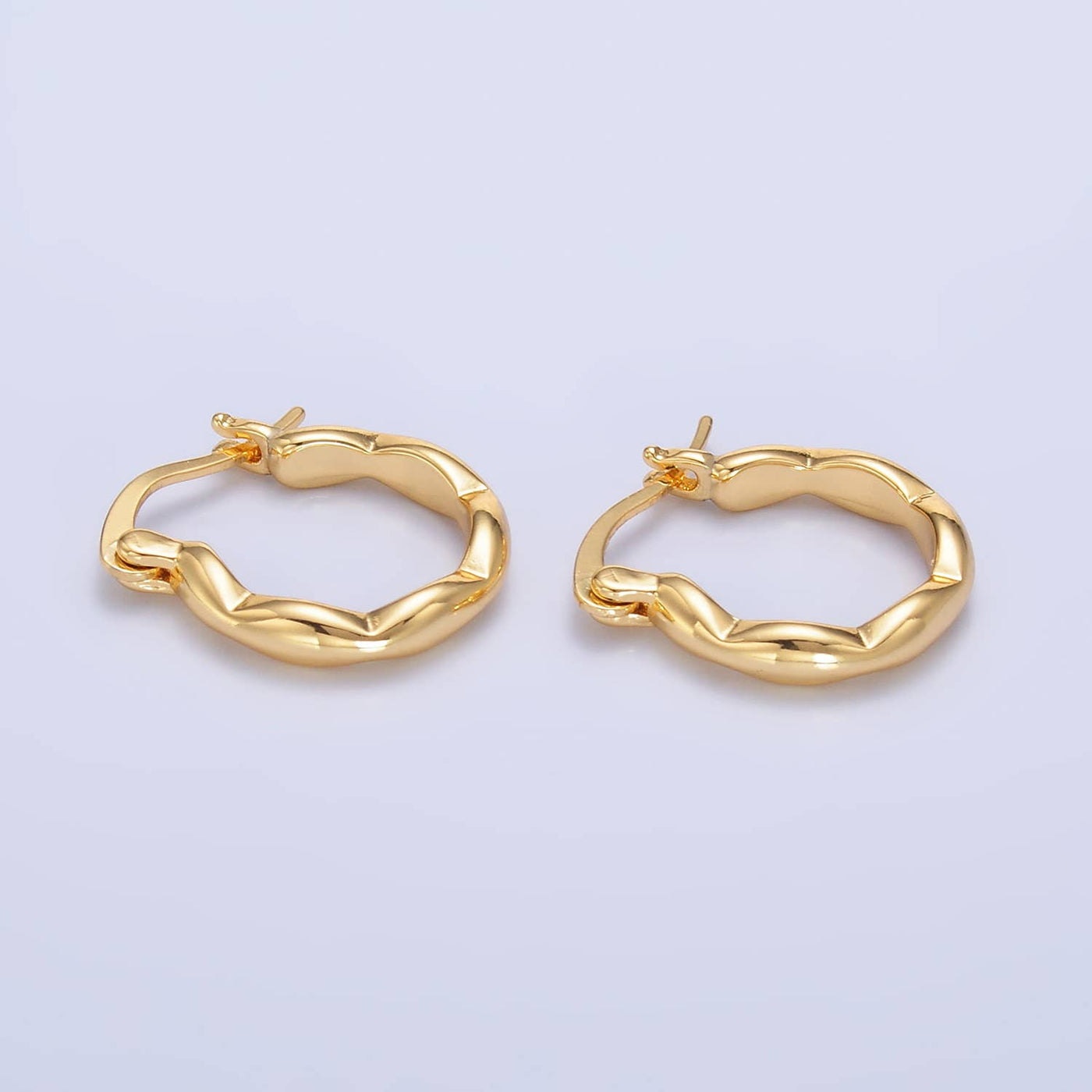 Twisted Gold Hoop Earrings