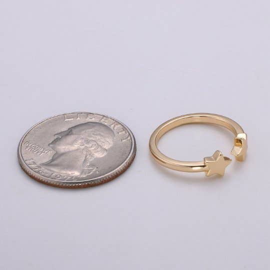 Adjustable Dainty Star Ring