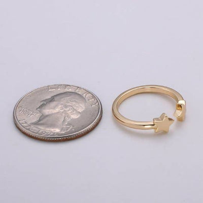 Adjustable Dainty Star Ring