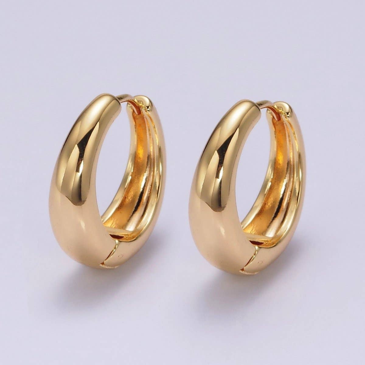 16K Gold Filled Dome Minimalist Huggies
