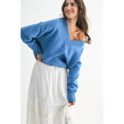 Cozy V-Neck Knit Sweater