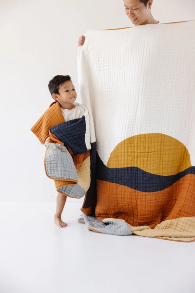 Sunset Muslin Gauze Throw Blanket