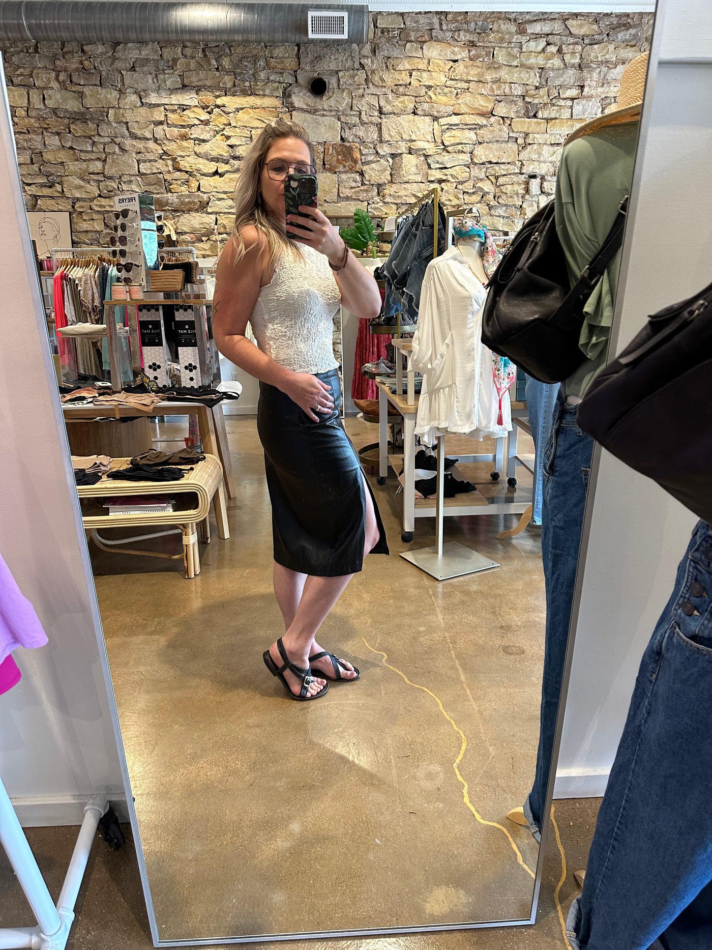 Leather Pencil Skirt