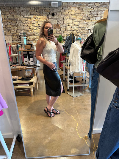 Leather Pencil Skirt