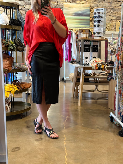 Leather Pencil Skirt