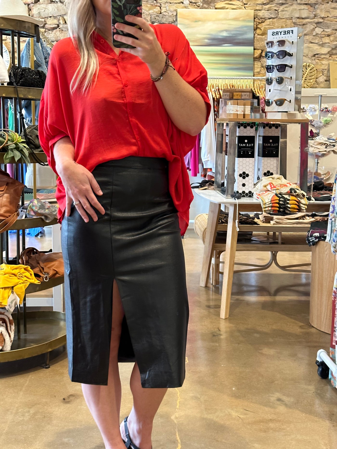 Leather Pencil Skirt