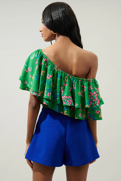 Ivana Floral Ruffle Top