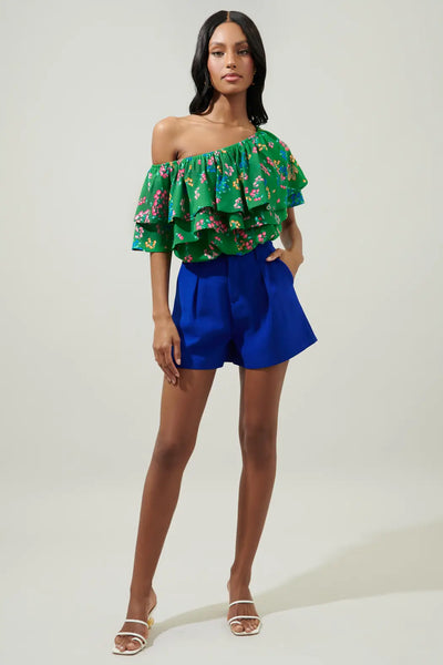 Ivana Floral Ruffle Top