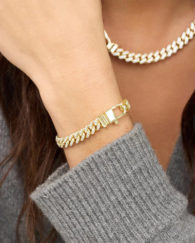 Pave Julian Cuban Chain Bracelet | Melinda Maria