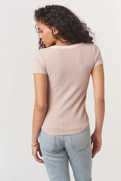 Julie Scoop Neck Sweater Rib Tee