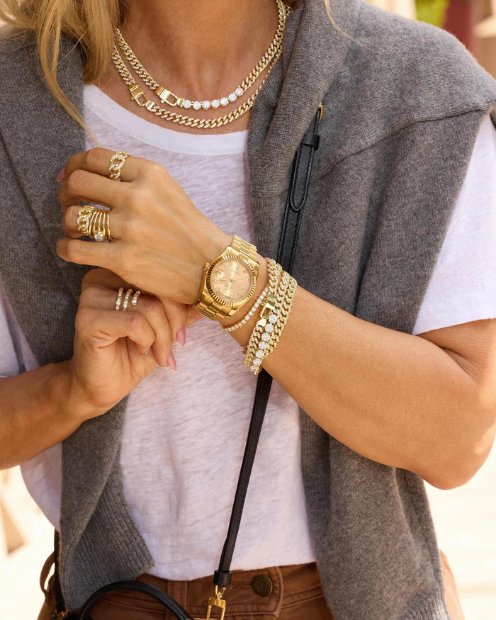 Pave Julian Cuban Chain Bracelet | Melinda Maria