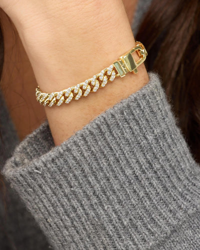 Pave Julian Cuban Chain Bracelet | Melinda Maria