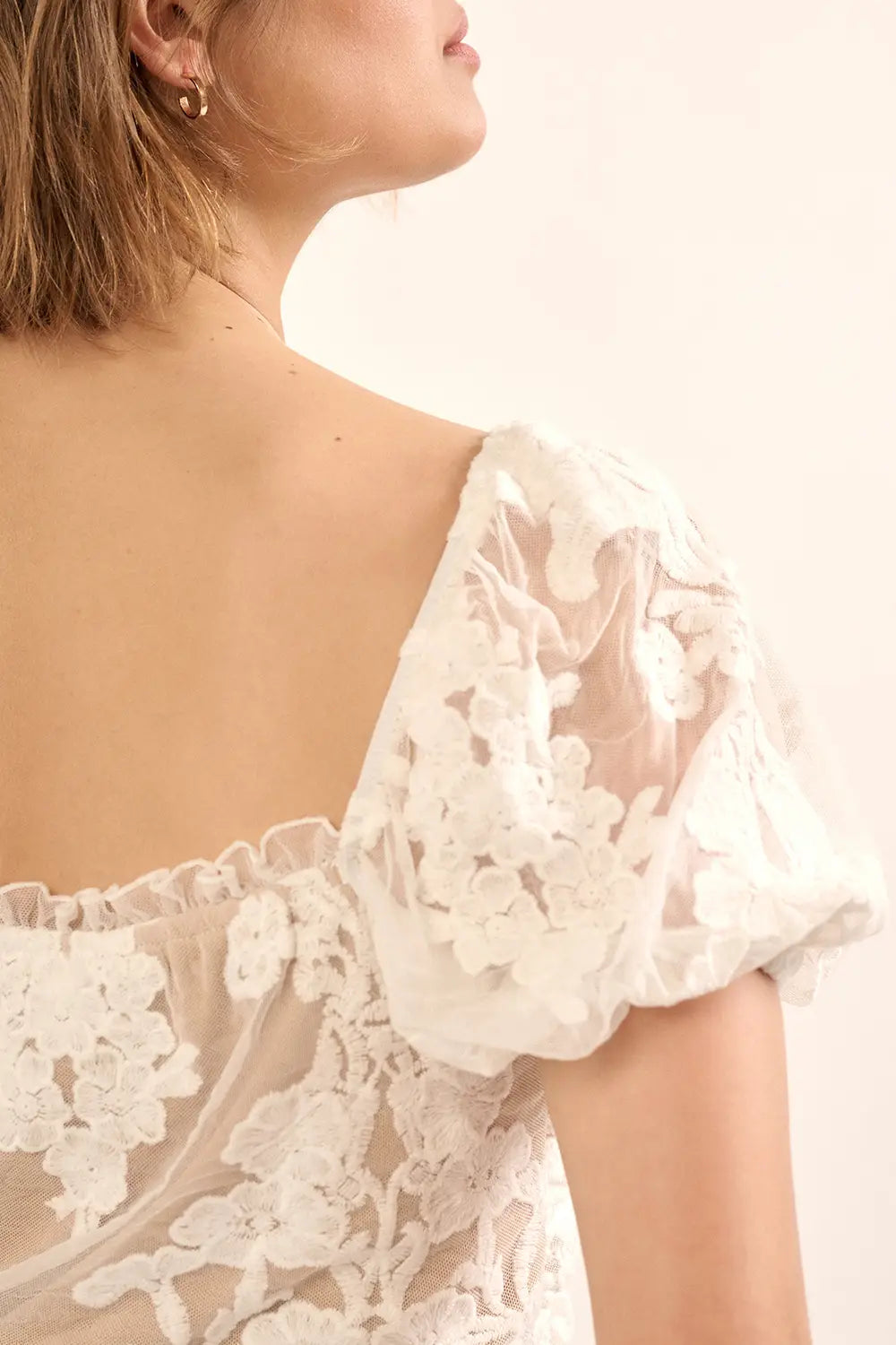 Layered Floral Lace Blouse