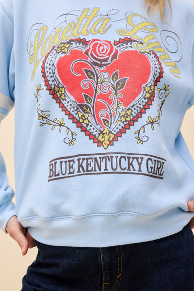 Loretta Lynn Blue Kentucky Girl Varsity Sweatshirt