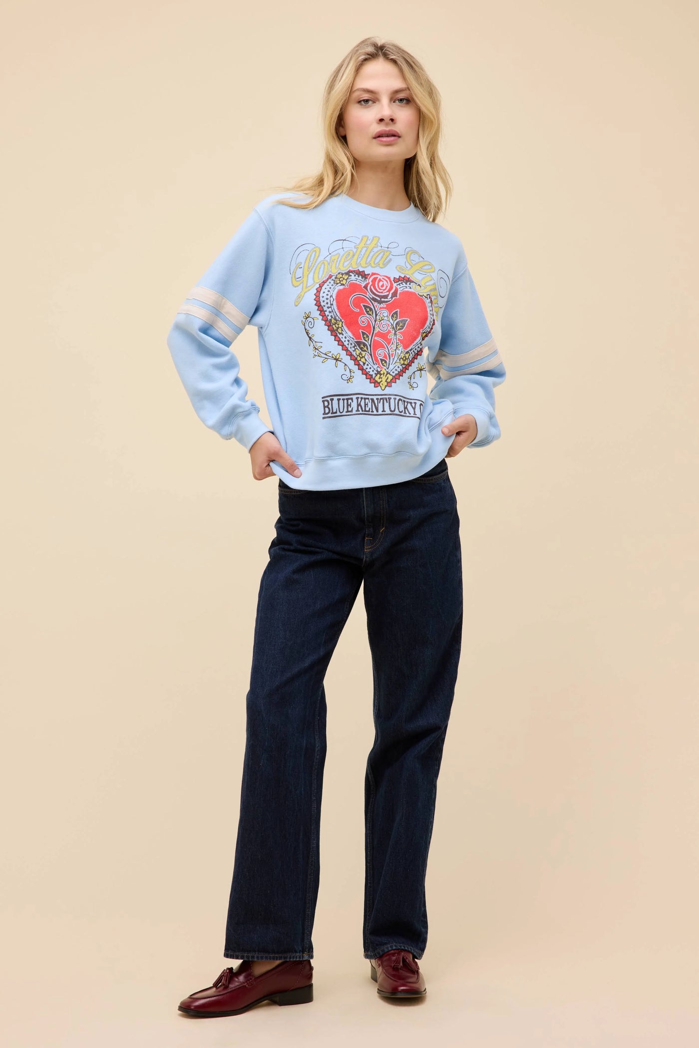 Loretta Lynn Blue Kentucky Girl Varsity Sweatshirt