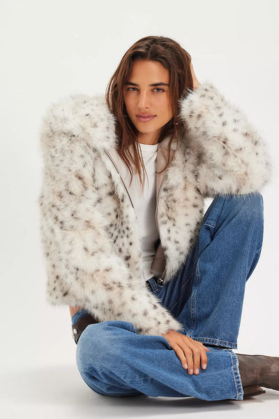 Louder Please Hooded Faux Fur Jacket