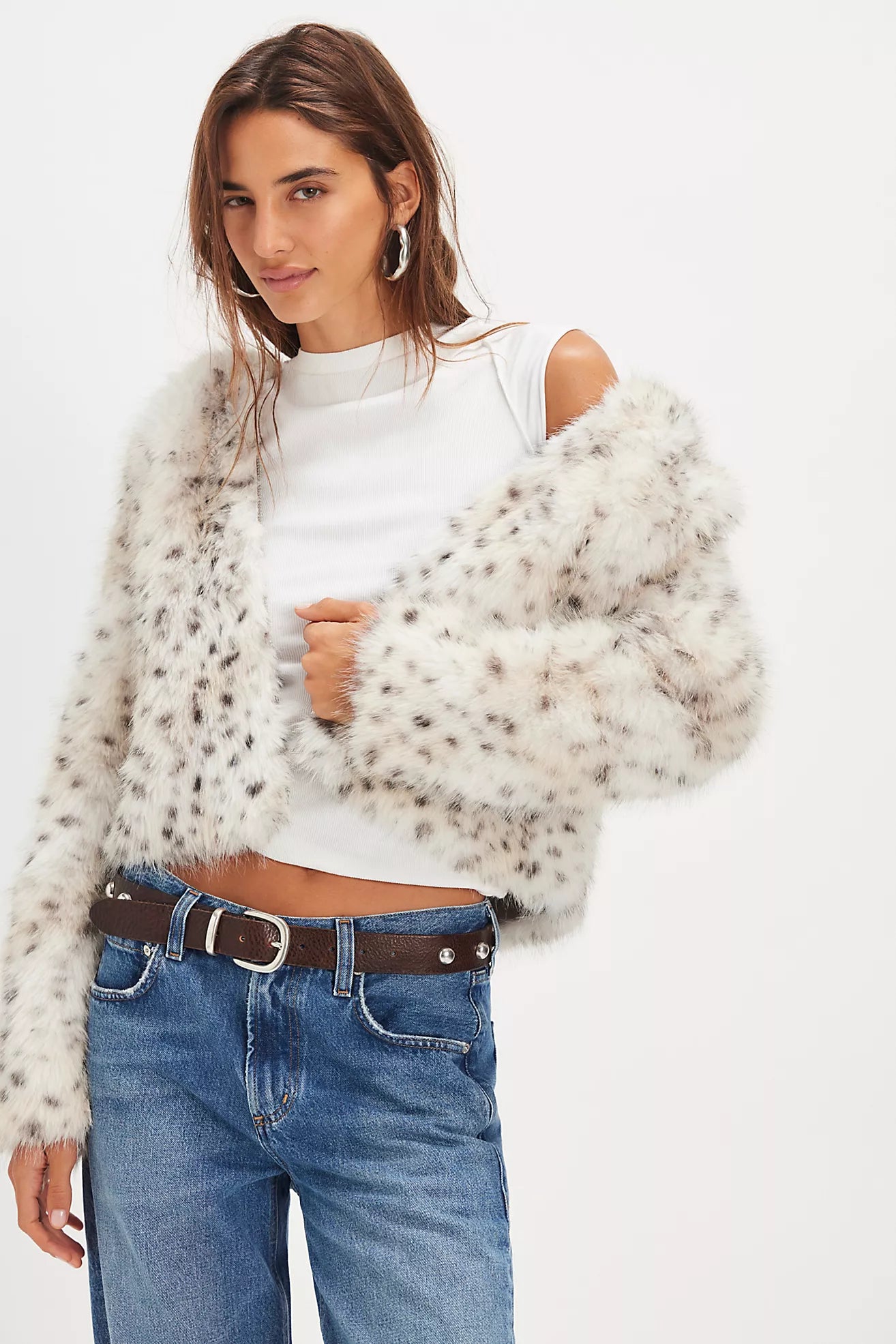 Louder Please Hooded Faux Fur Jacket