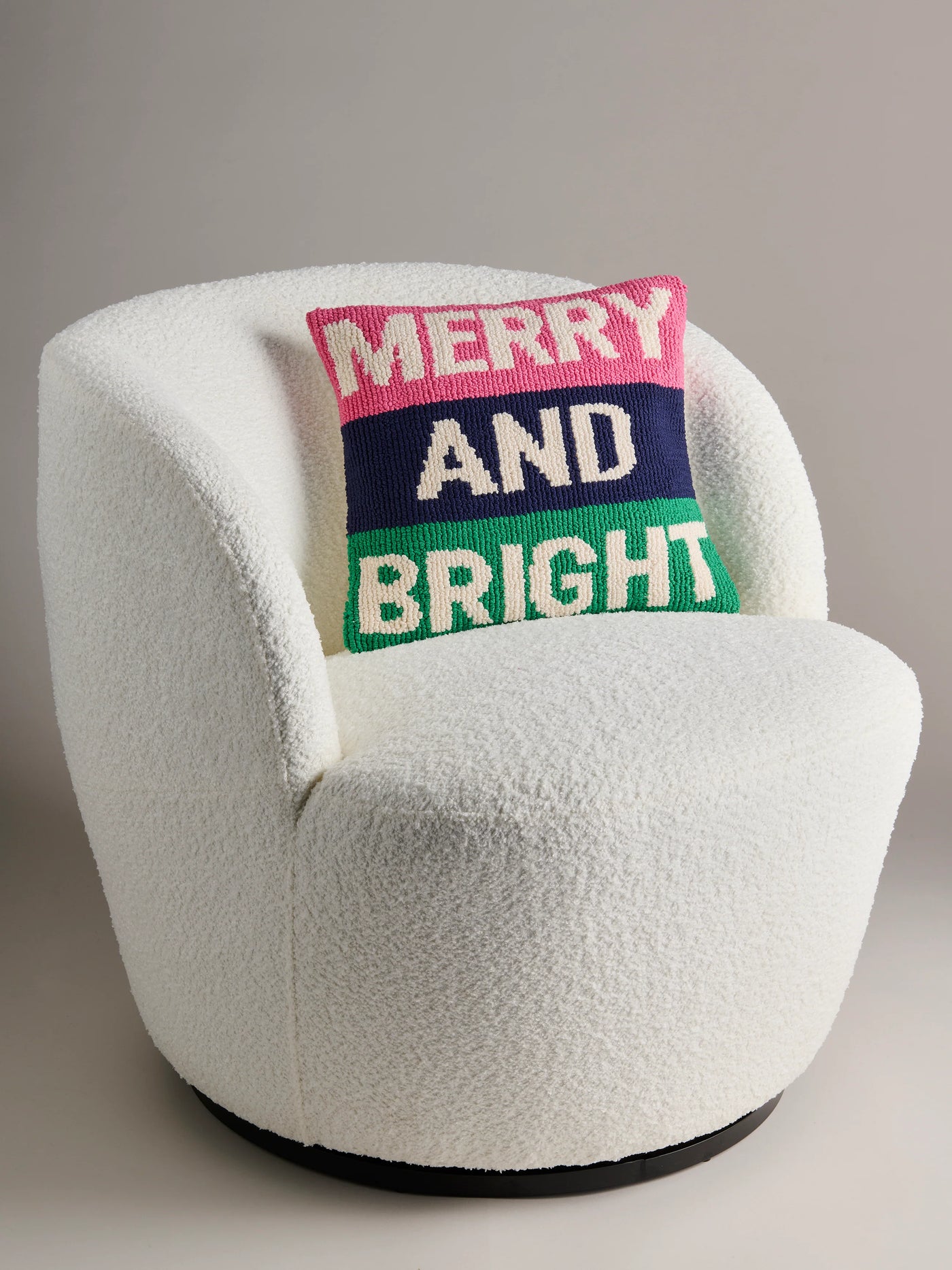 Merry and Bright Tufted Pillow