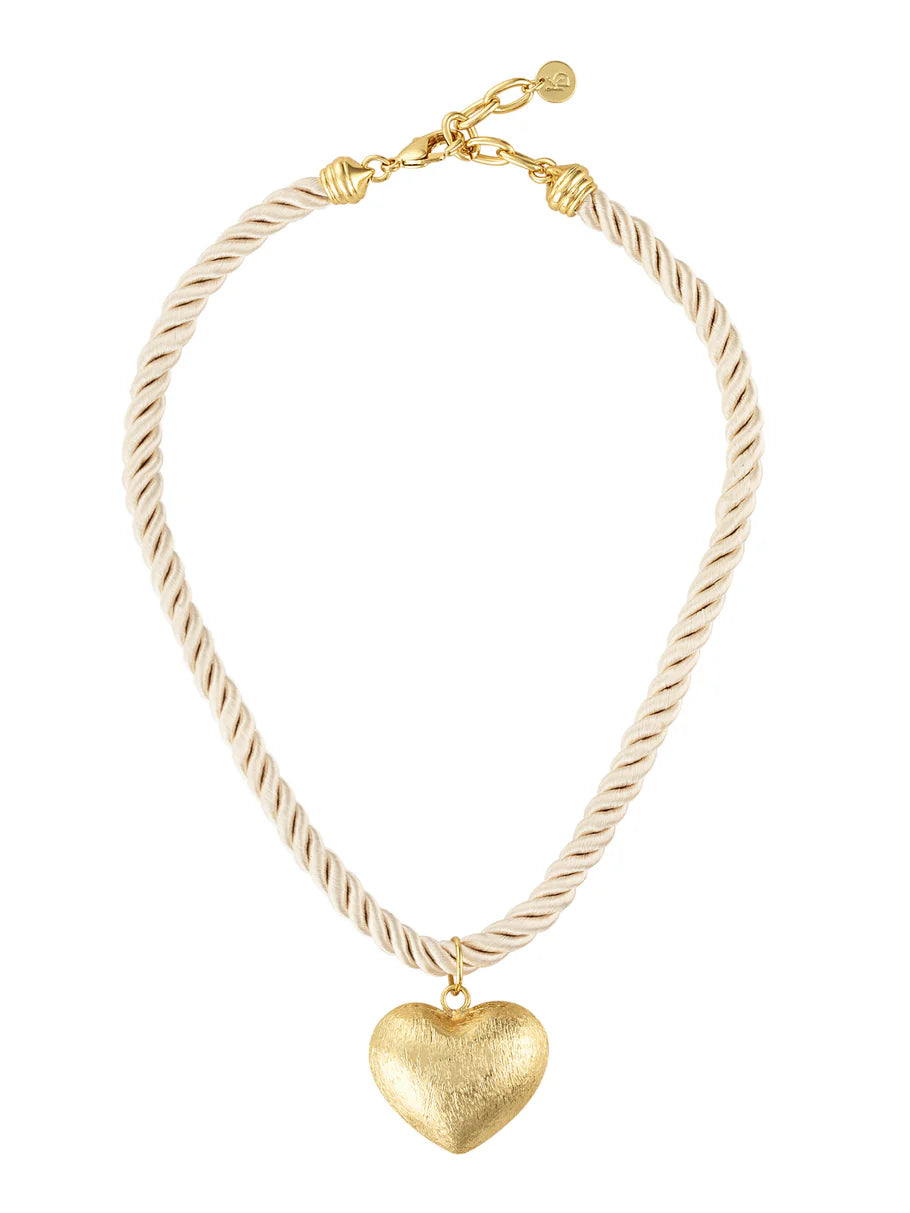 Mesa Heart Pendant Rope Necklace